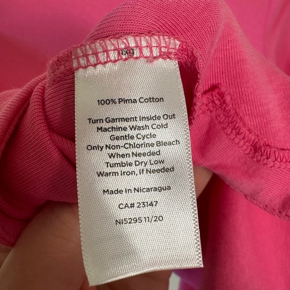 Talbots Women's XS Pink Tee Scoop Neck Side Slit Spring Comfy Basics NWT - Picture 6 of 6